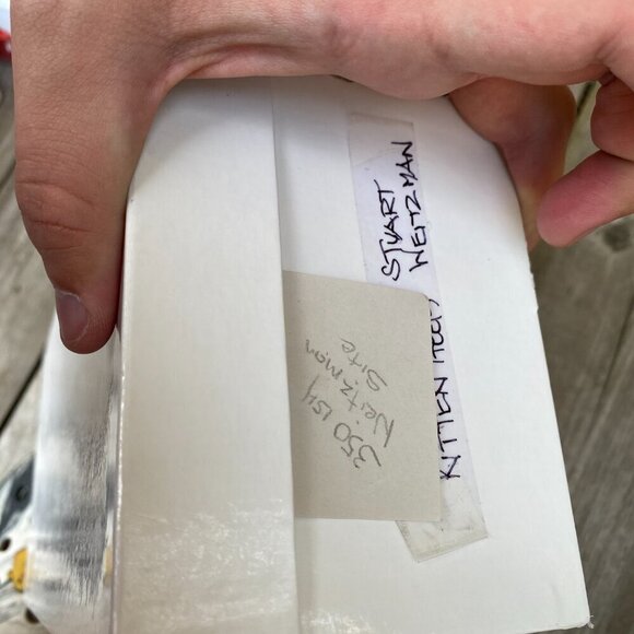 Vintage Stuart Weitzman Womens Pump Size 6 Black Satin High Heels - Picture 9 of 13